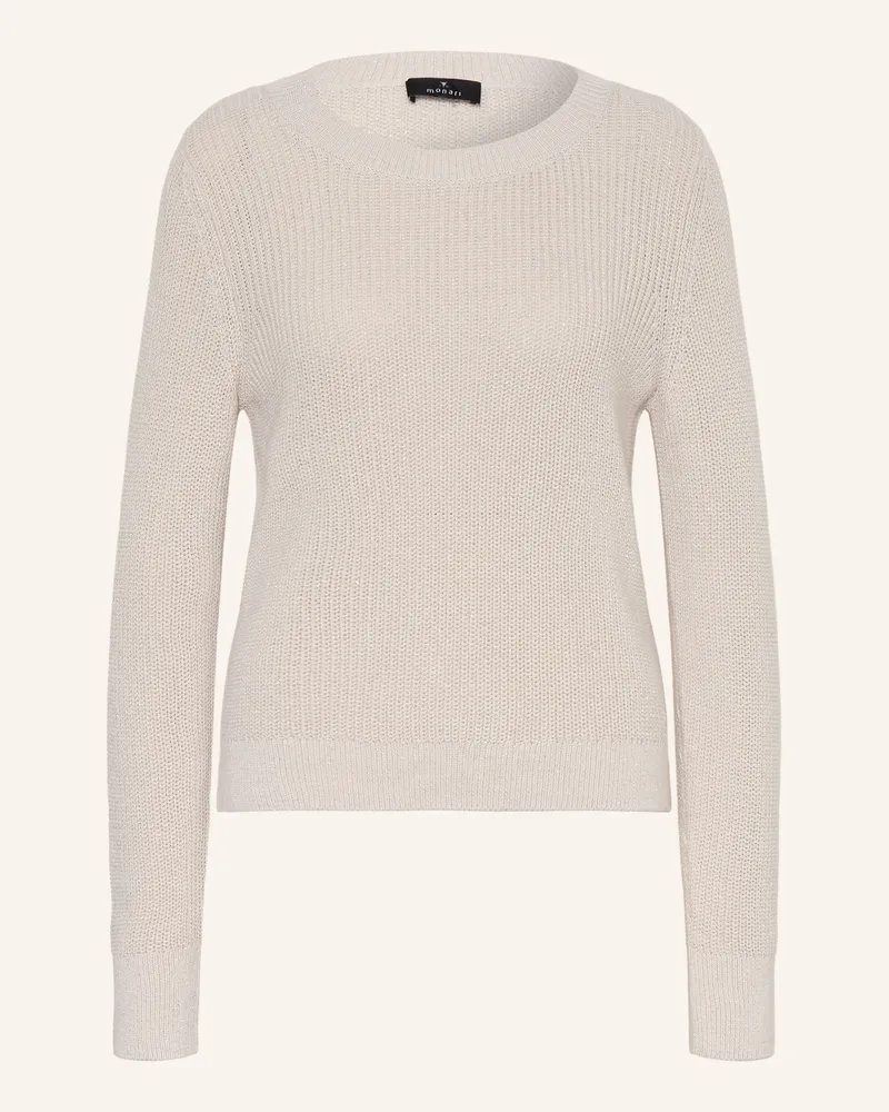 monari Pullover Mit Glitzergarn weiss Weiss