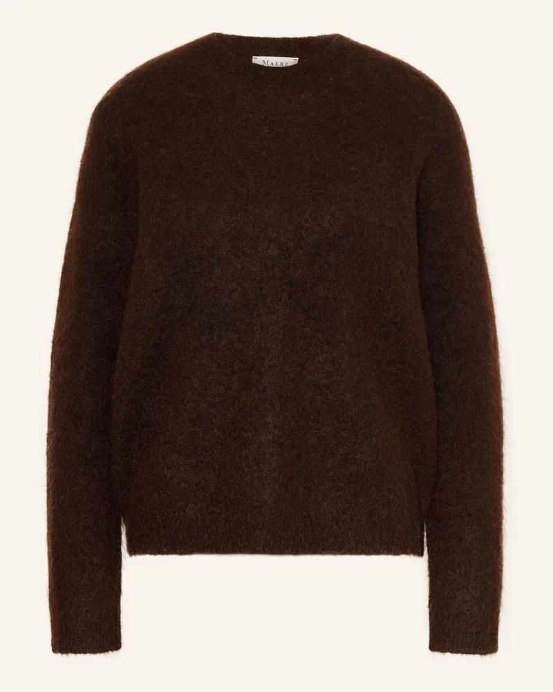 Maerz Pullover Mit Mohair braun Dunkelbraun
