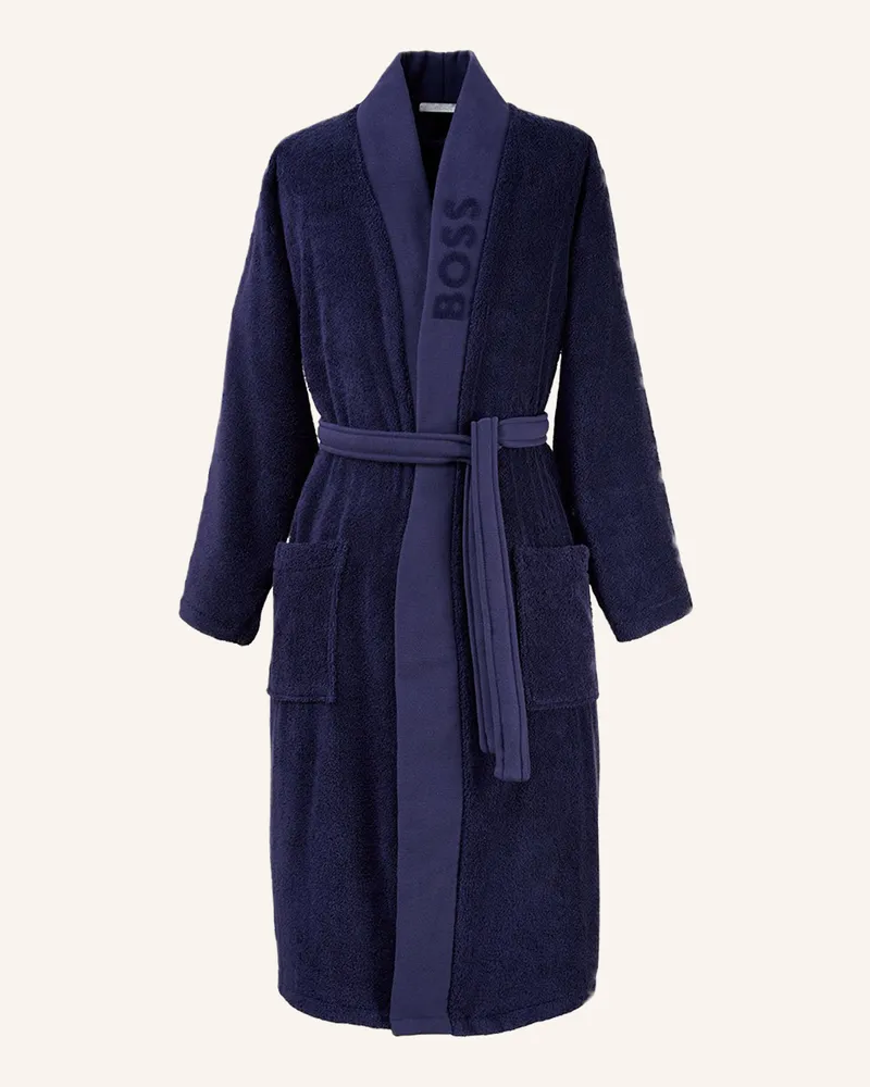 HUGO BOSS Bademantel Plain blau Dunkelblau
