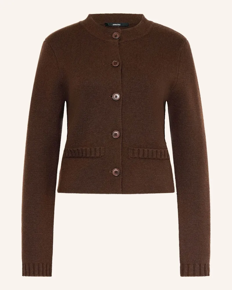 someday. Strickjacke TOLEEN Dunkelbraun
