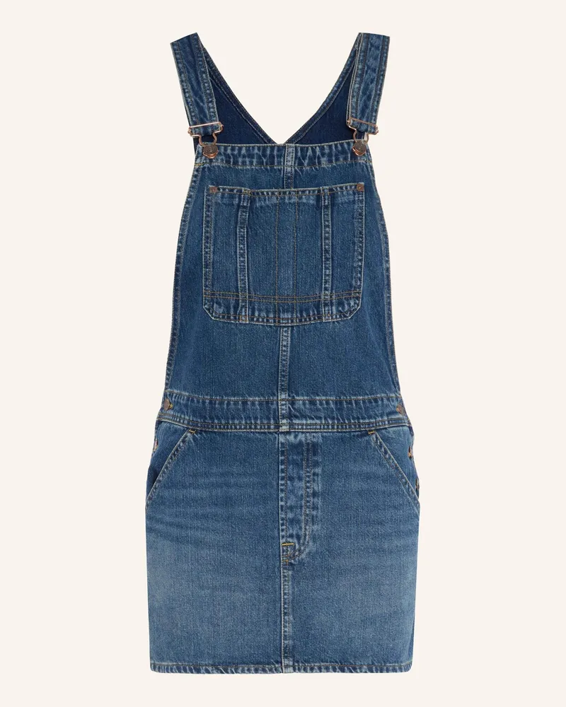 7 for all mankind DUNGARESS Denim Skirt Blau