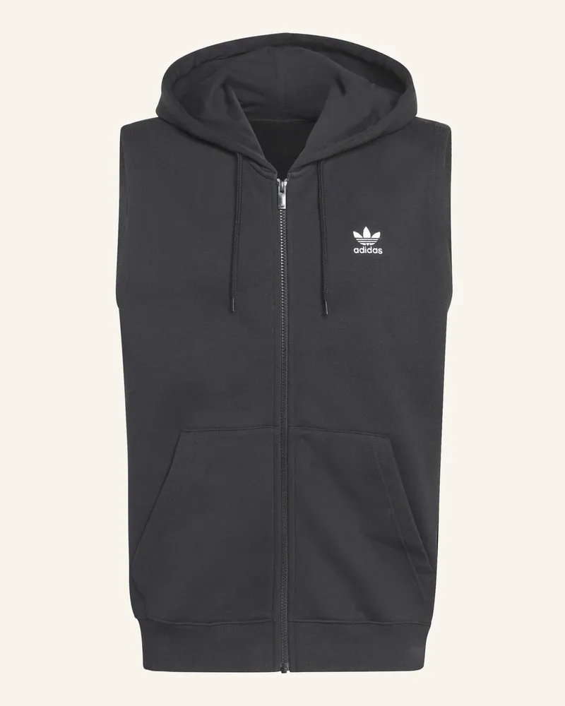 adidas TREFOIL ESSENTIALS HOODIE OHNE ÄRMEL Schwarz