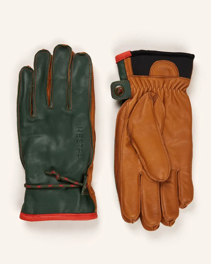 Hestra Lederhandschuhe WAKAYMA Dunkelgrün