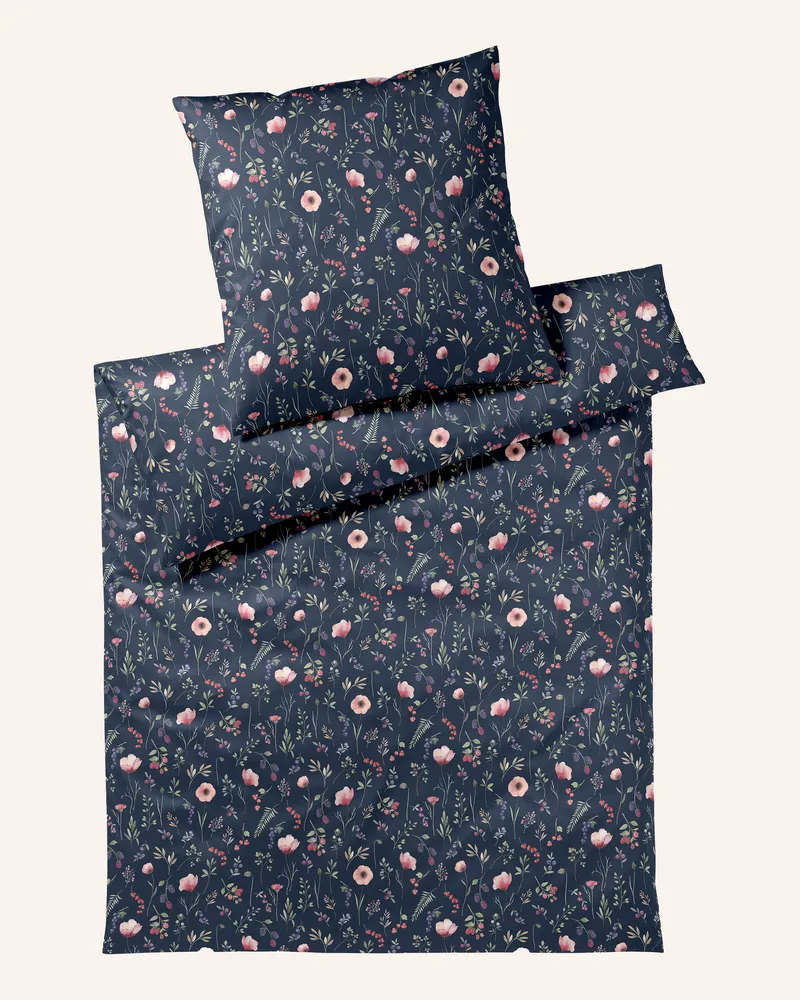 elegante Bettwäsche Sorbet blau Dunkelblau
