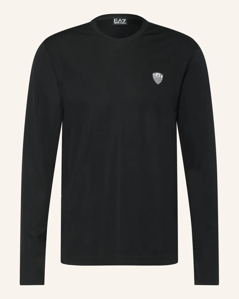 EA7 Longsleeve schwarz Schwarz
