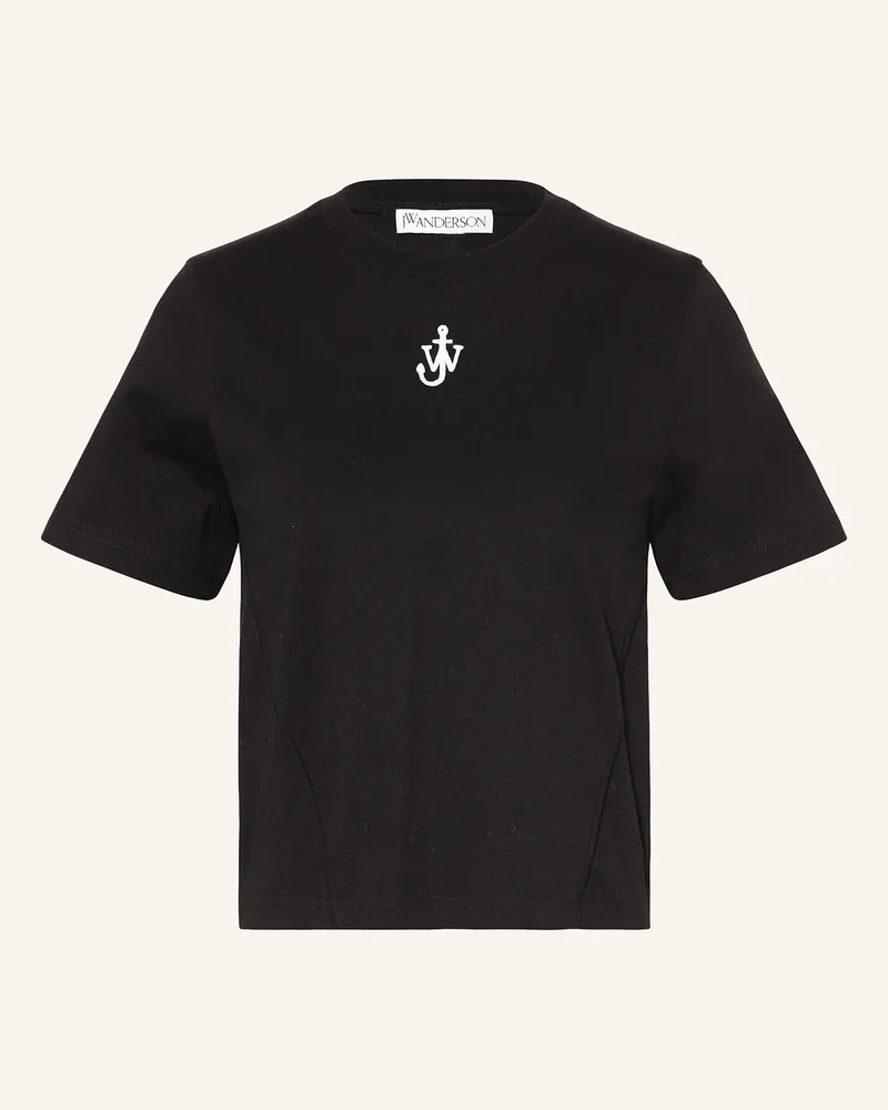 J.W.Anderson Cropped-Shirt Schwarz