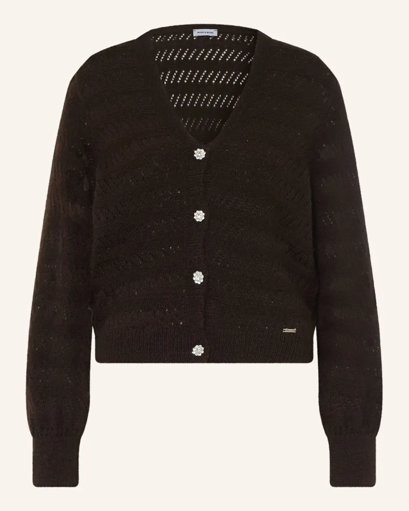 More & More Strickjacke braun Dunkelbraun