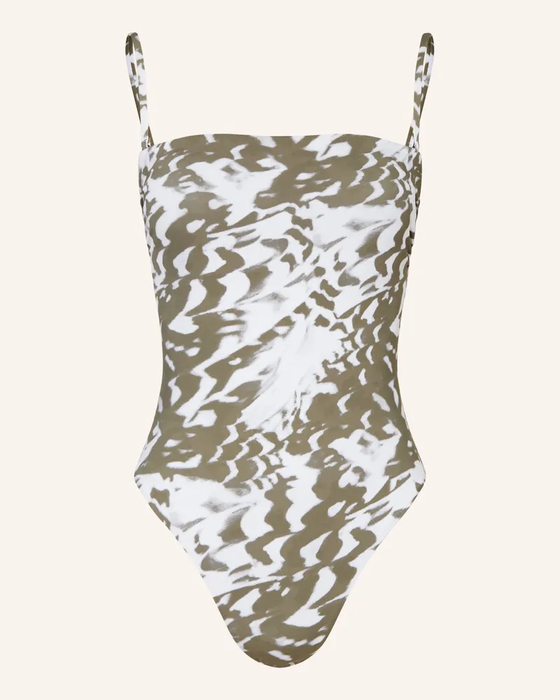 Calvin Klein Bandeau-Badeanzug CK ESSENTIALS Weiss