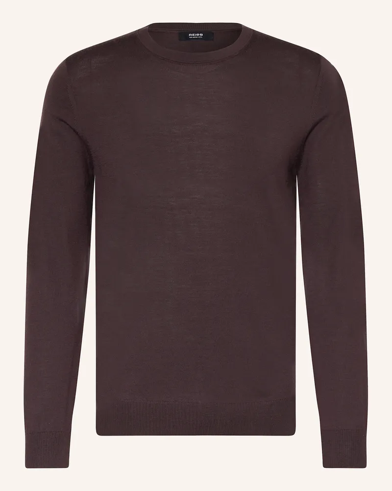 Reiss Pullover WESSEX aus Merinowolle Dunkelrot