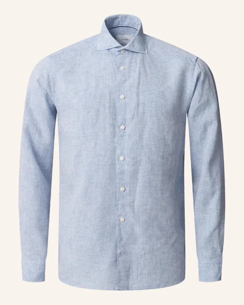 Eton Leinenhemd Slim Fit Blau