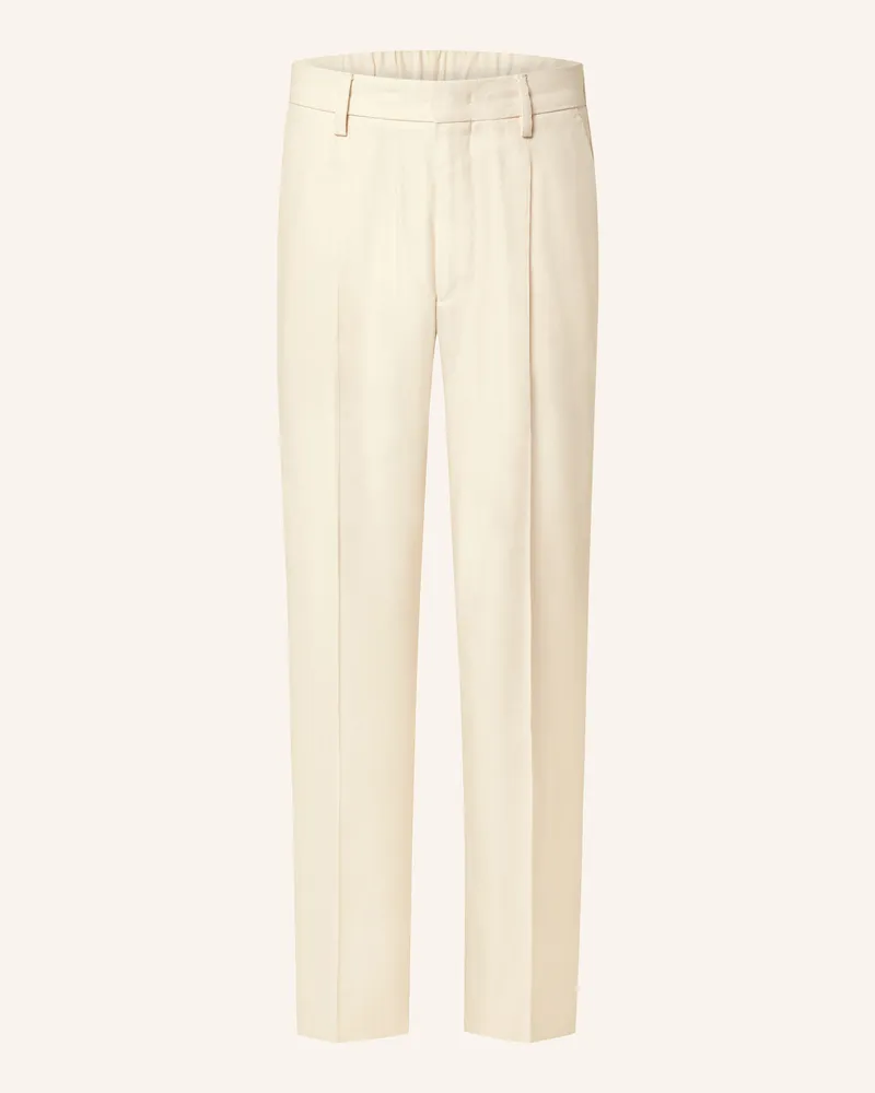 NN 07 Hose KAY 1808 Relaxed Fit mit Leinen Beige