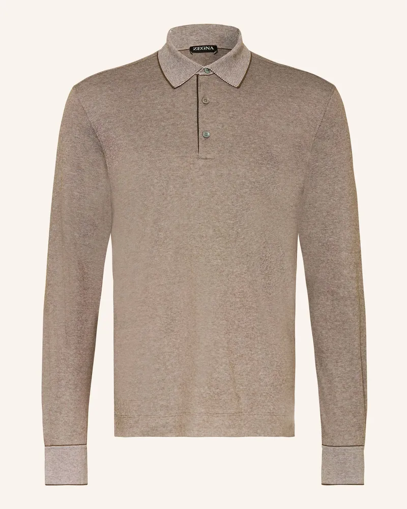 Ermenegildo Zegna Jersey-Poloshirt braun Camel