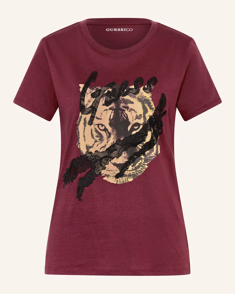 Guess T-Shirt Dunkelrot