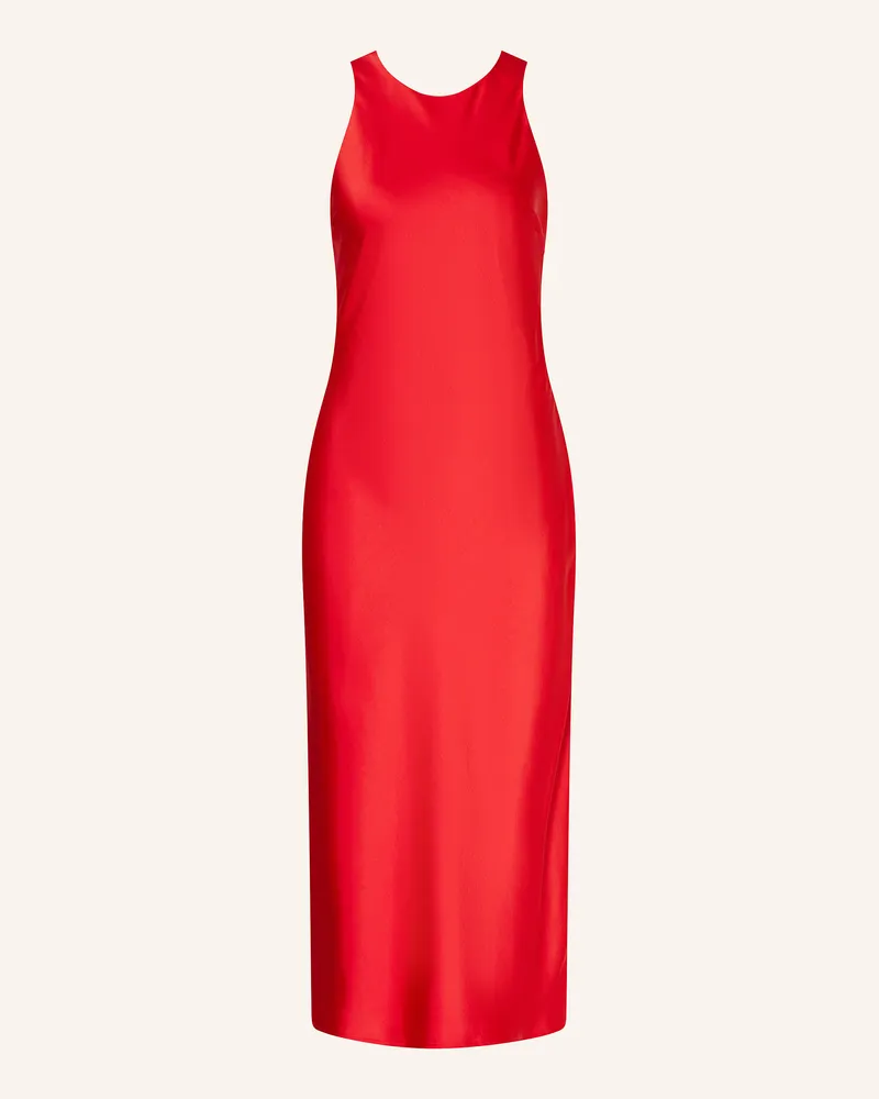 Claudie Pierlot Satinkleid mit Cut-out Rot