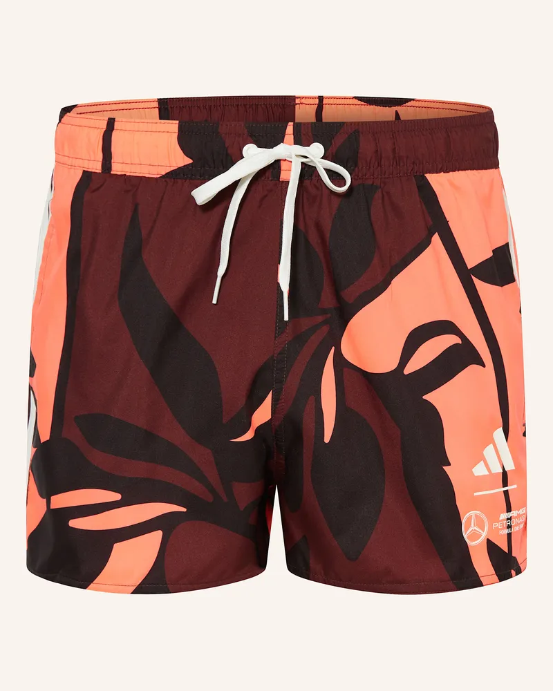adidas Badeshorts MERCEDES - AMG PETRONAS FORMULA ONE TEAM SUMMER Dunkelrot