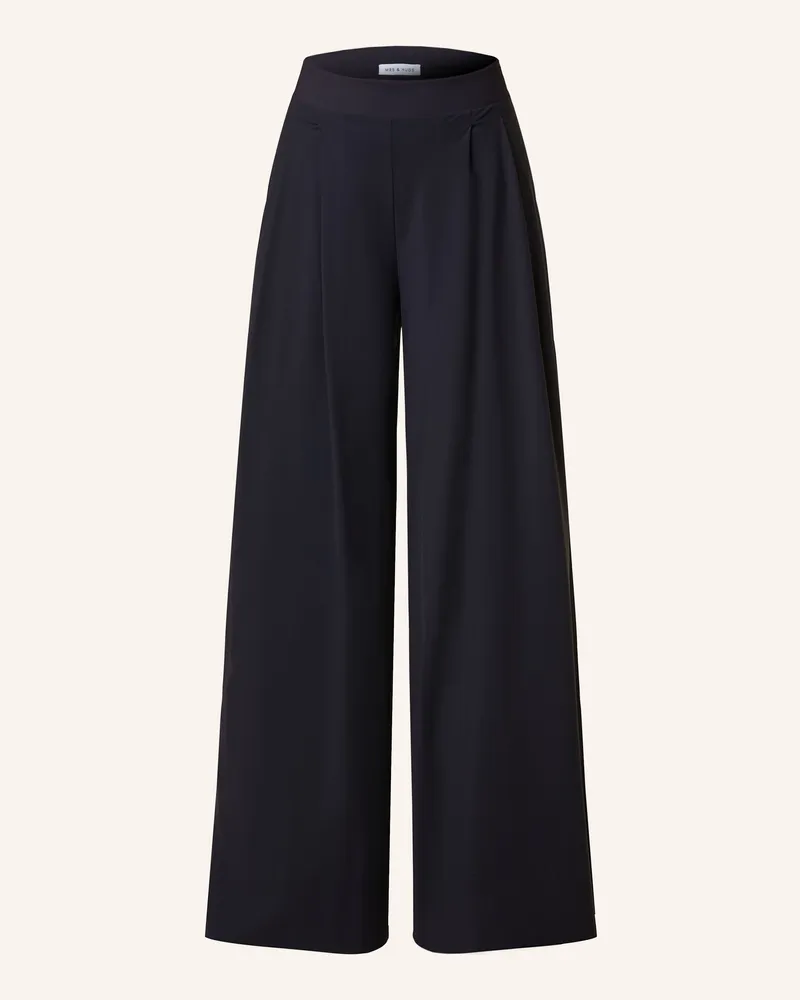 Mrs & HUGS Marlenehose aus Jersey Dunkelblau