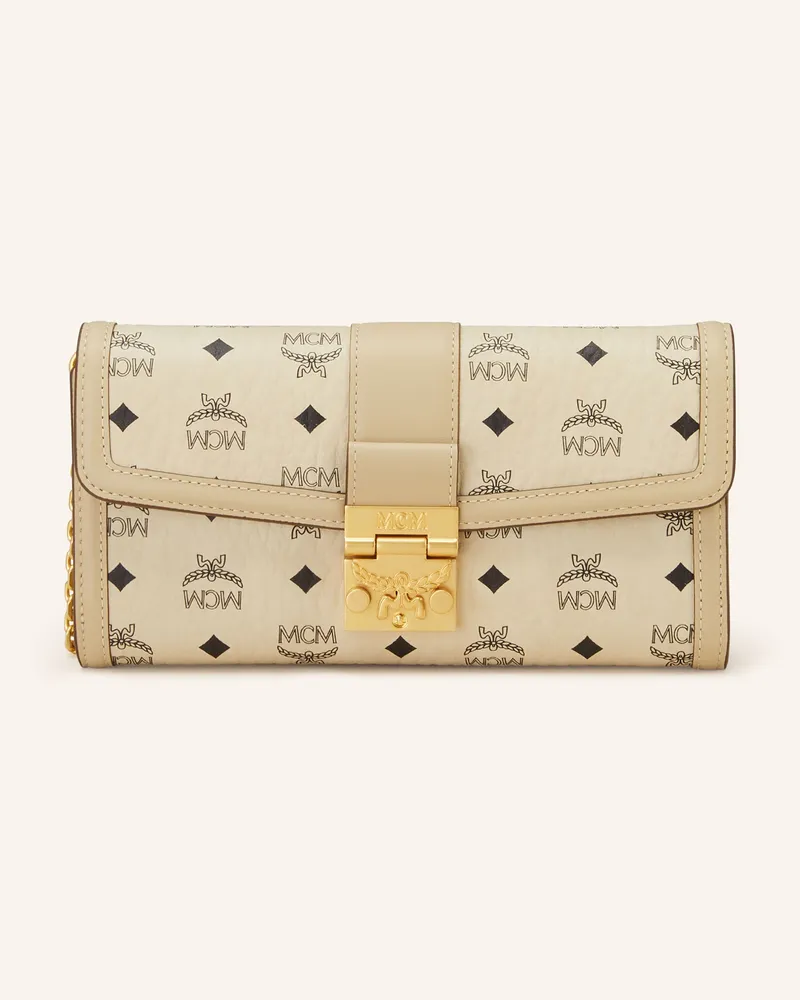 MCM Geldbörse TRACY zum Umhängen Ecru