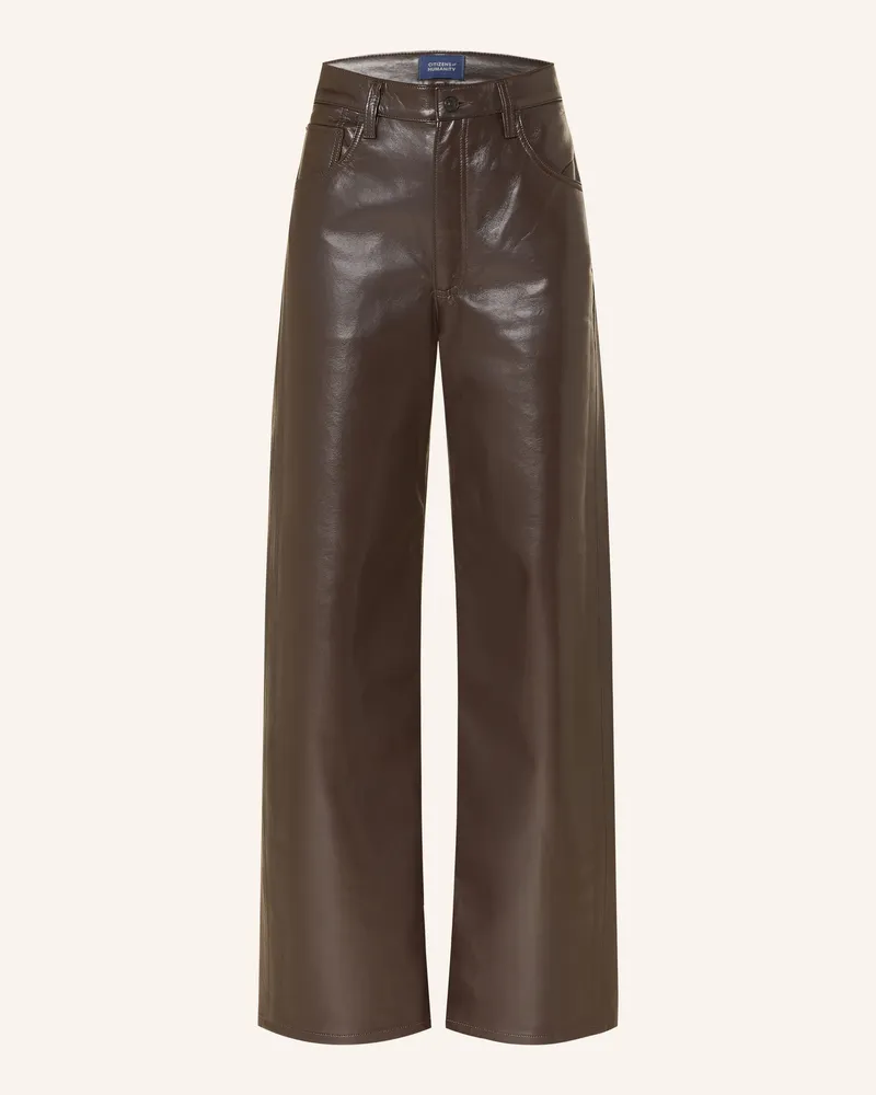 Citizens of humanity Lederhose Ayla braun Dunkelbraun