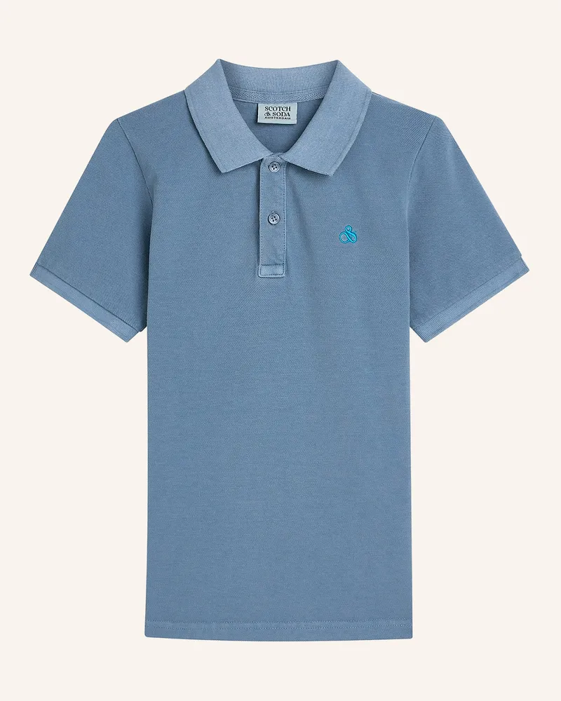 Scotch&Soda Piqué-Poloshirt blau Blau