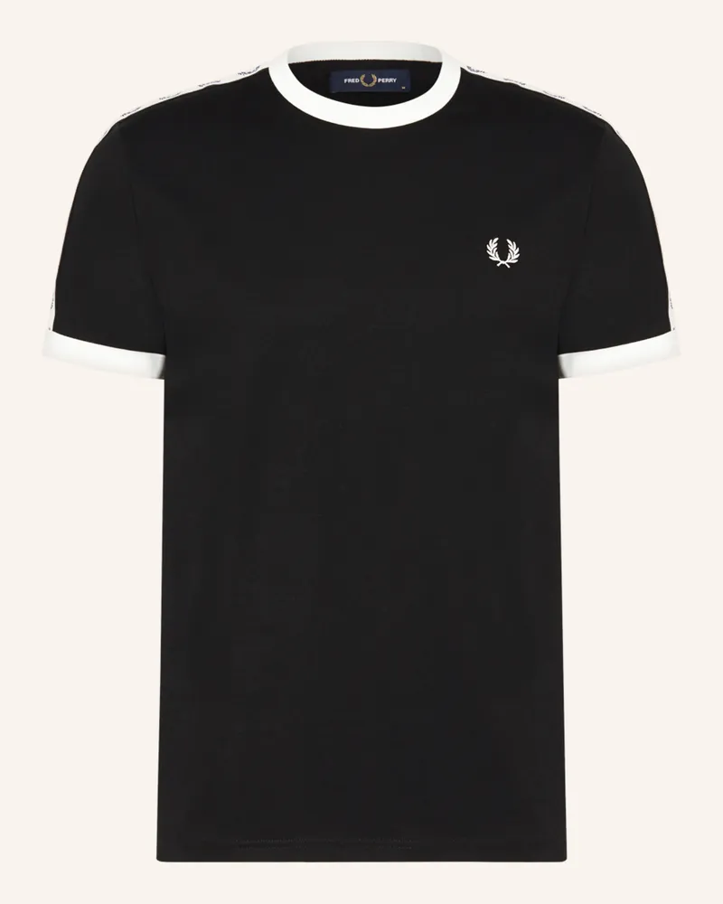 Fred Perry T-Shirt schwarz Schwarz