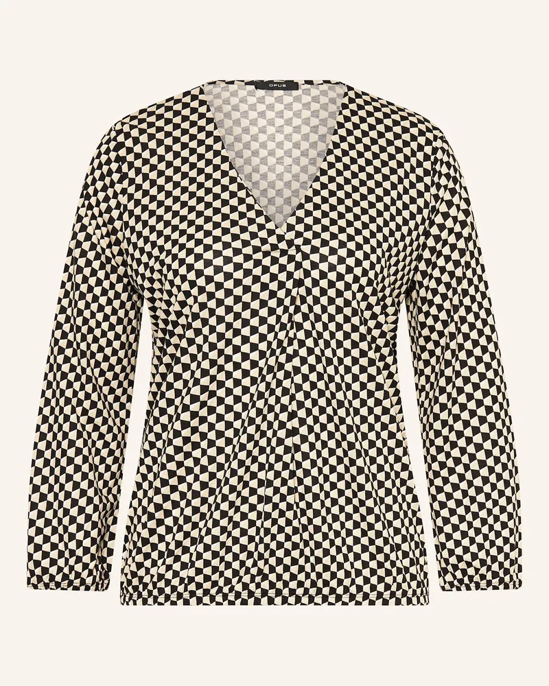 OPUS Blusenshirt SANNAH mit 3/4-Arm Schwarz