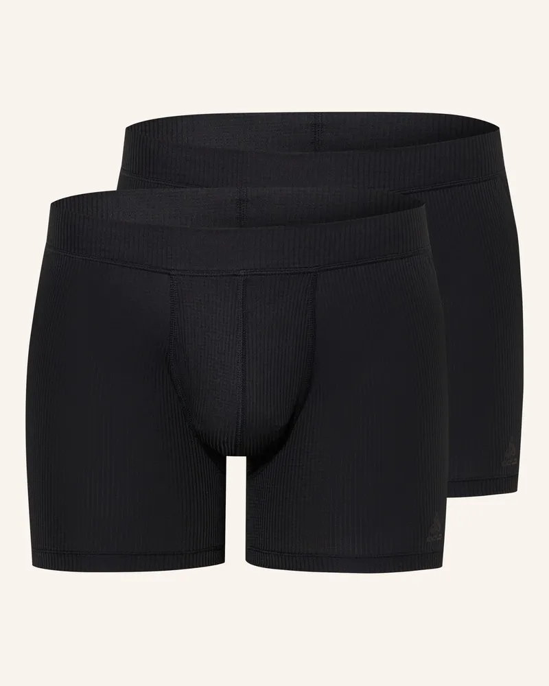 Odlo 2er-Pack Funktionswäsche-Boxershorts Active Light schwarz Schwarz