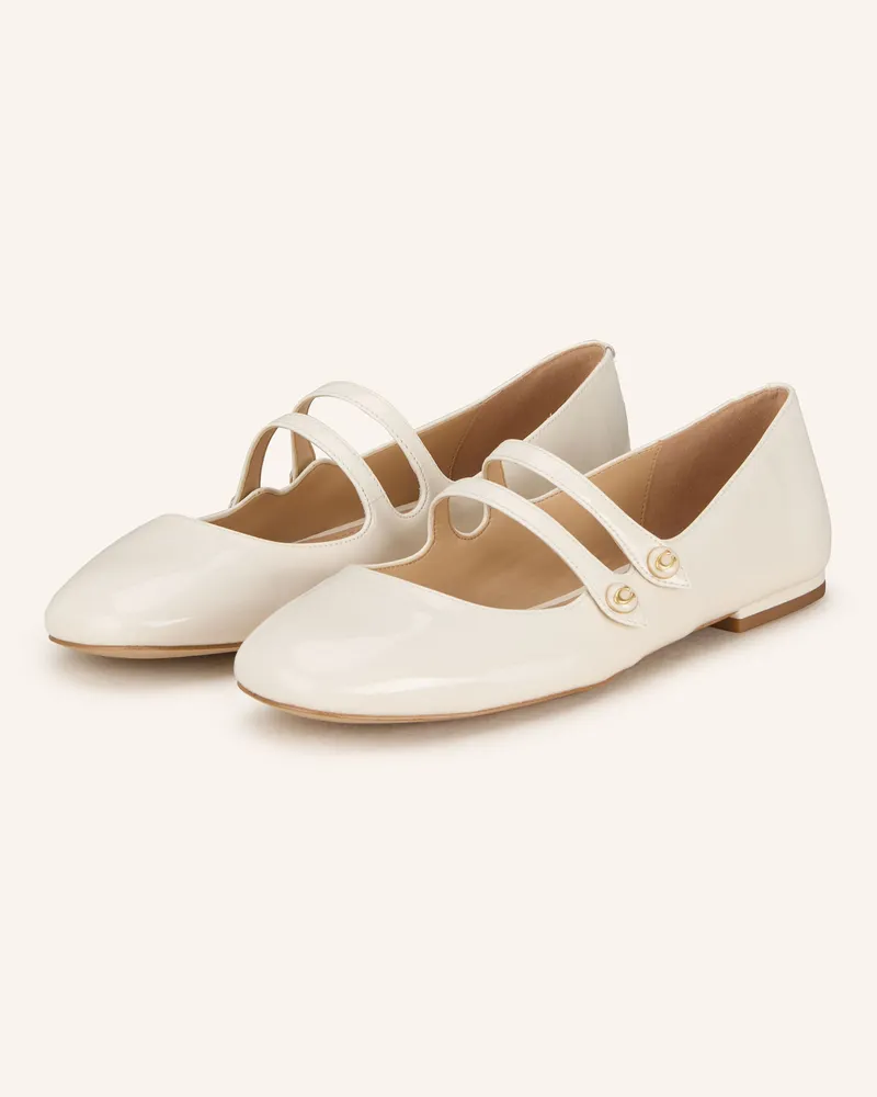 Coach Mary-Jane-Ballerinas Winley weiss Ecru