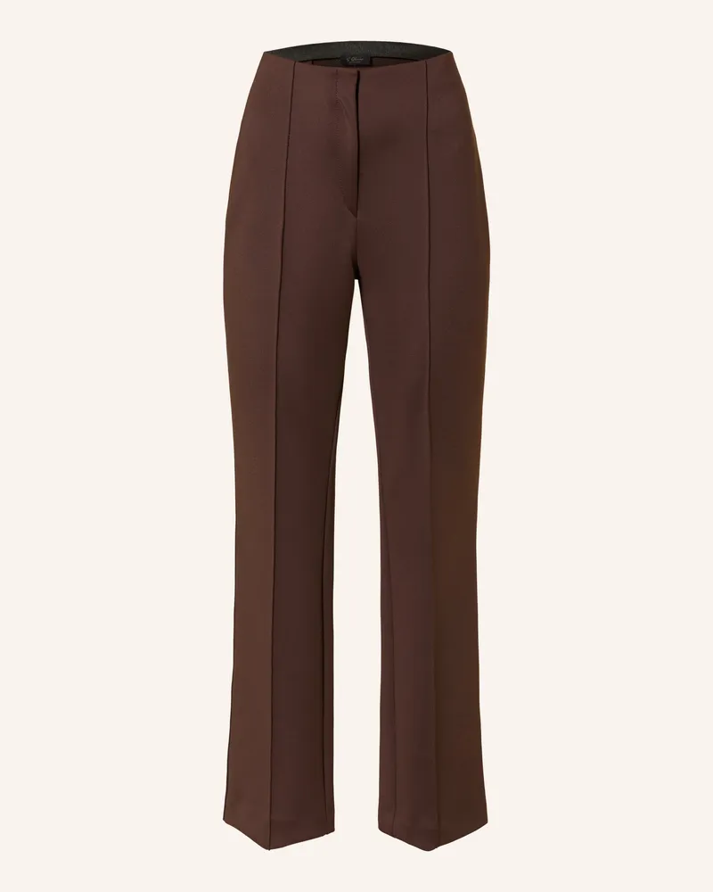 S.Oliver Jerseyhose mit Galonstreifen Dunkelbraun