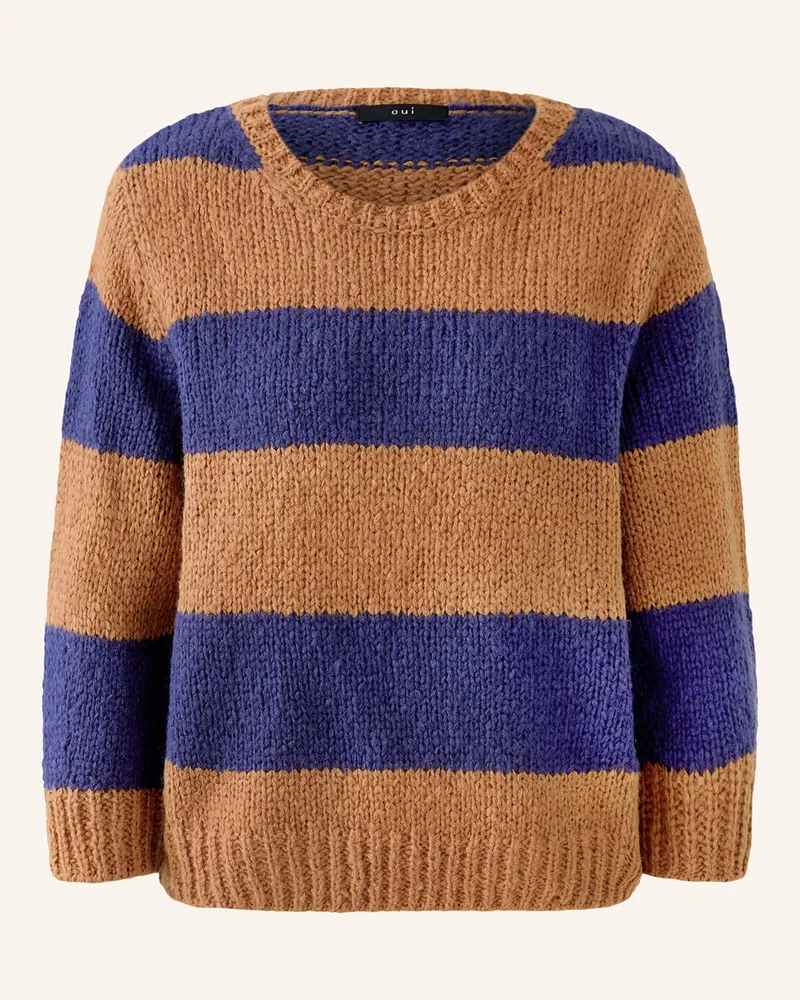 Oui  Pullover mit 3/4-Arm Camel