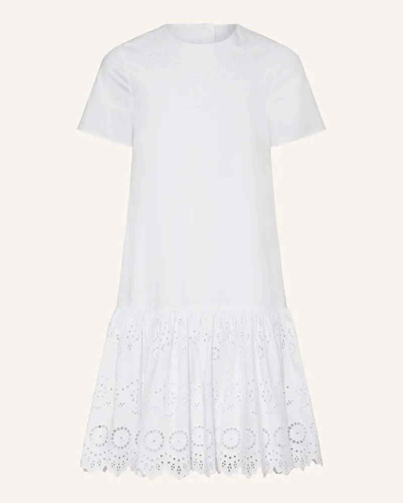 Dolce & Gabbana Kleid mit Lochspitze Weiss