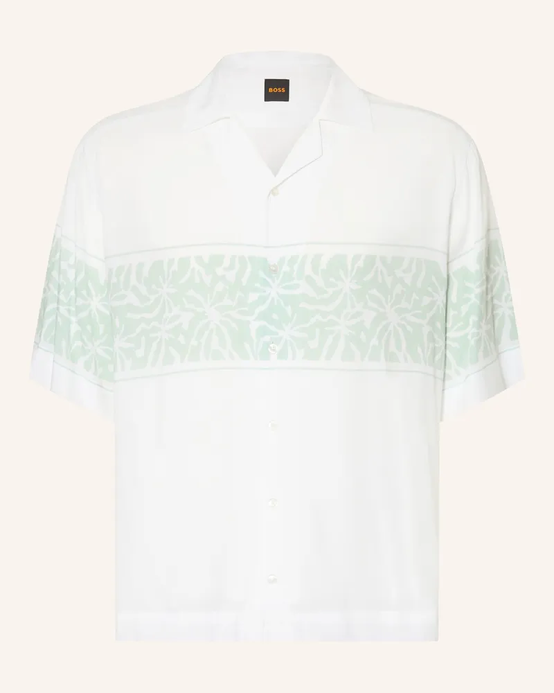 HUGO BOSS Resorthemd LAPISY Relaxed Fit Weiss