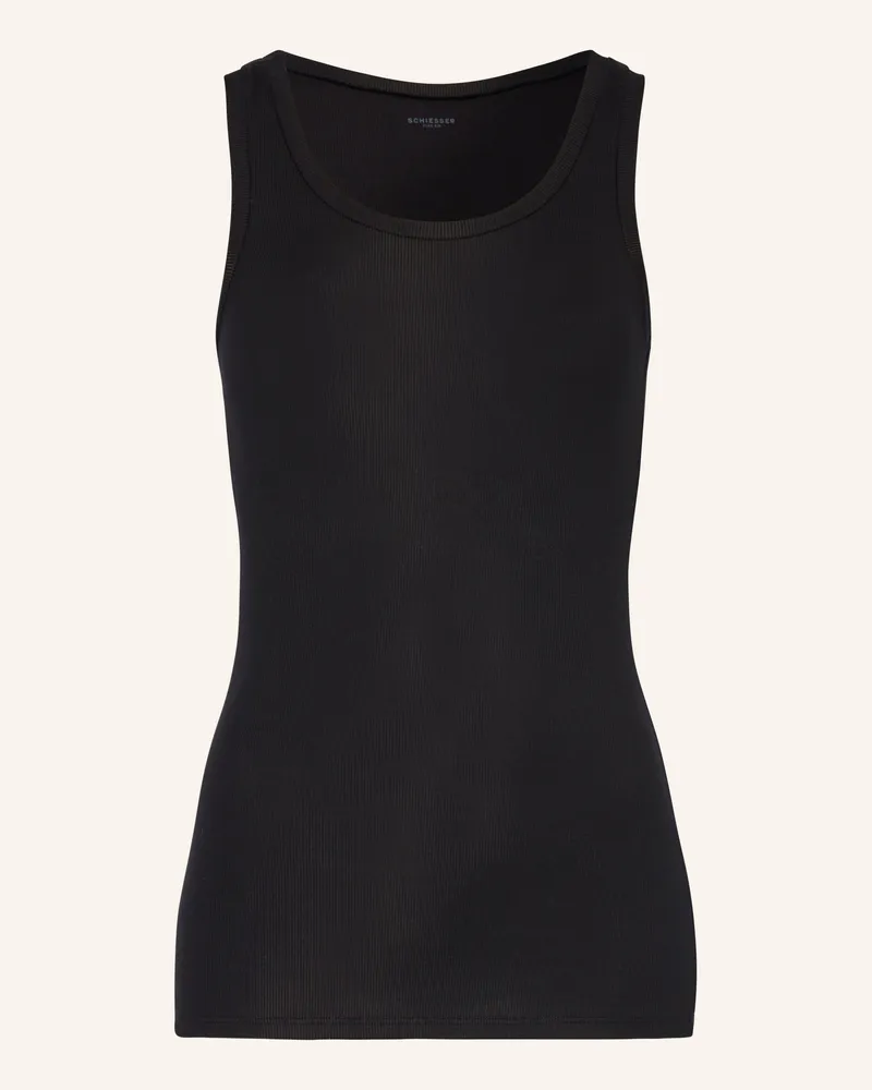 Schiesser Top PURE RIB Schwarz