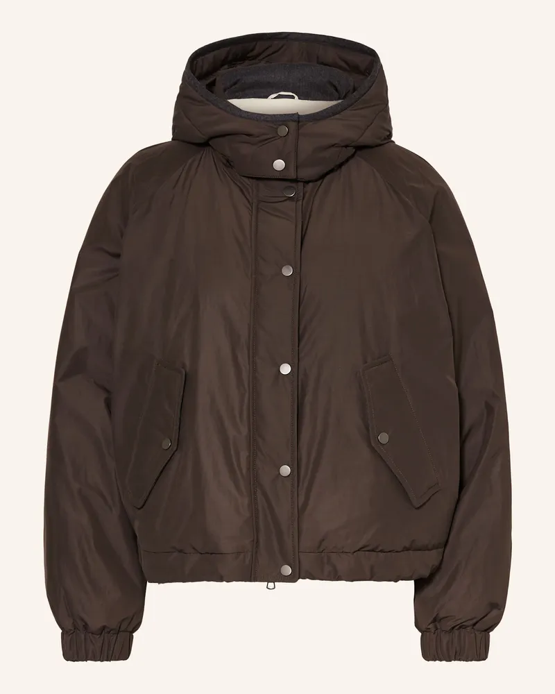 Brunello Cucinelli Jacke braun Dunkelbraun