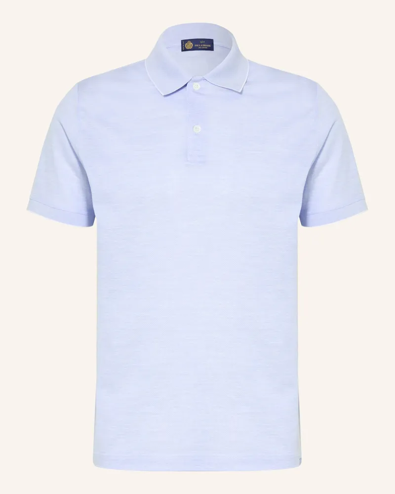 Paul & Shark Piqué-Poloshirt Mit Seide blau Hellblau