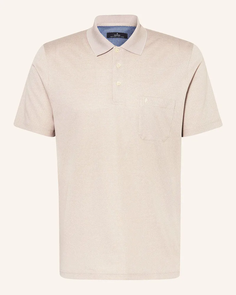 Ragman Piqué-Poloshirt Beige