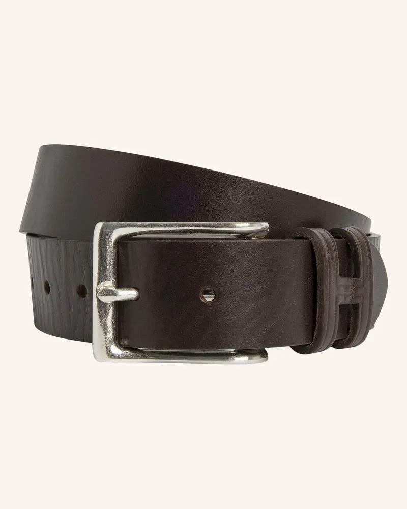 Hackett Gürtel Tack Stitch H Keeper braun Braun