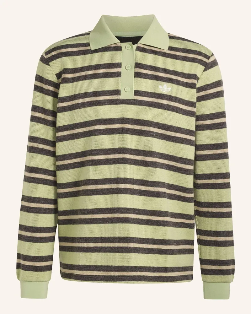 adidas Strick-Poloshirt Striped gruen Grün