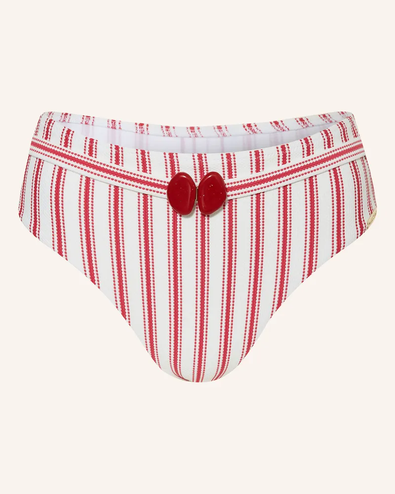 watercult High-Waist-Bikini-Hose SEASIDE SPLASH Weiss