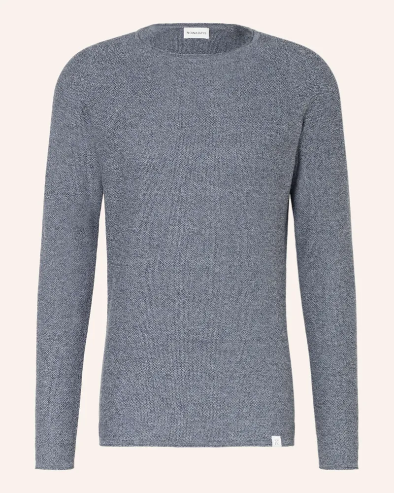 Nowadays Pullover blau Blaugrau