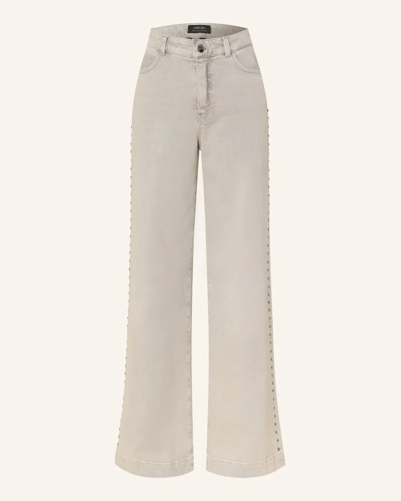 Marc Cain Wide Leg Jeans Warri Mit Nieten grau 820