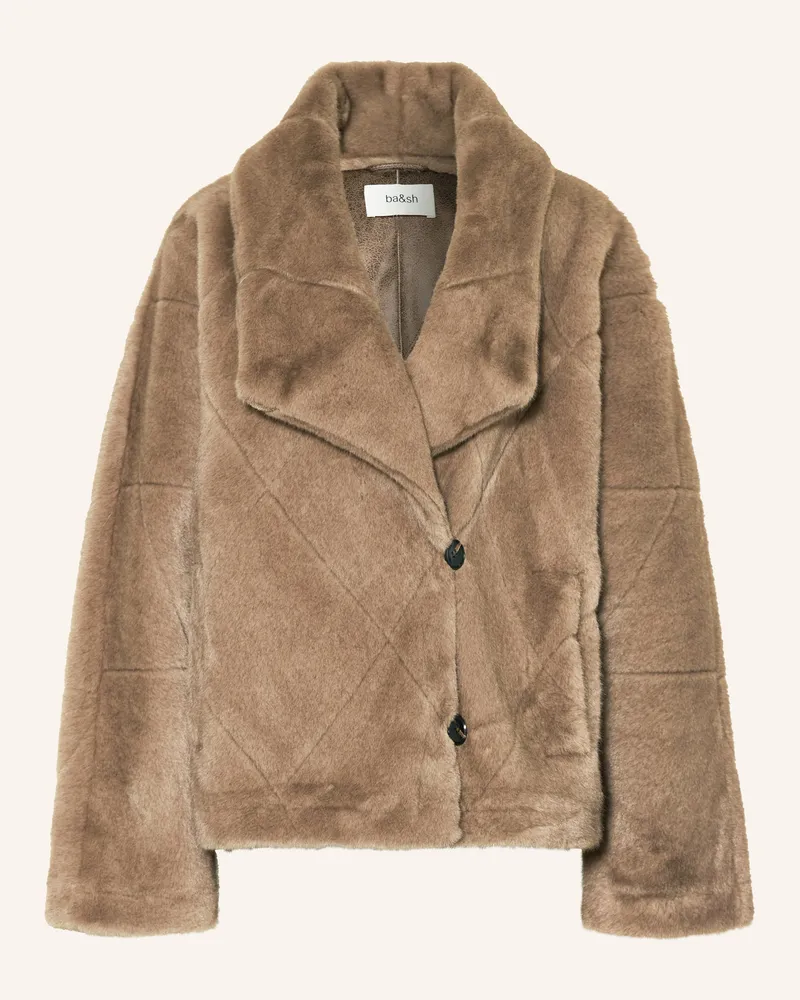 ba&sh Kunstfell-Jacke PINIE Camel