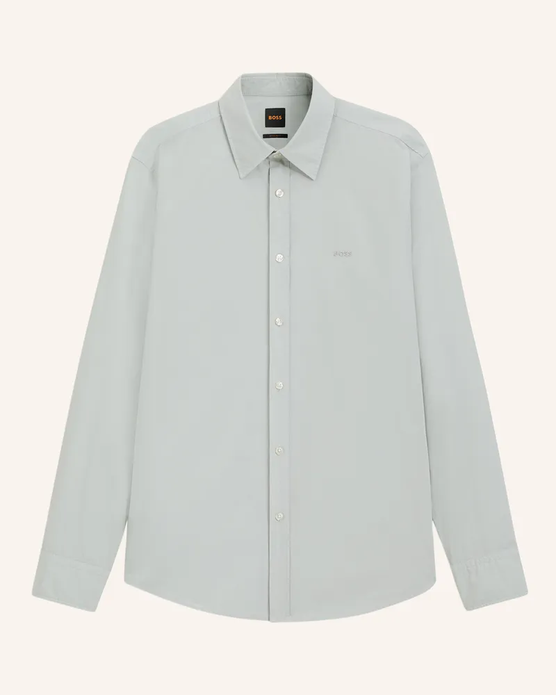 HUGO BOSS Hemd RELEGANT Regular Fit Silber