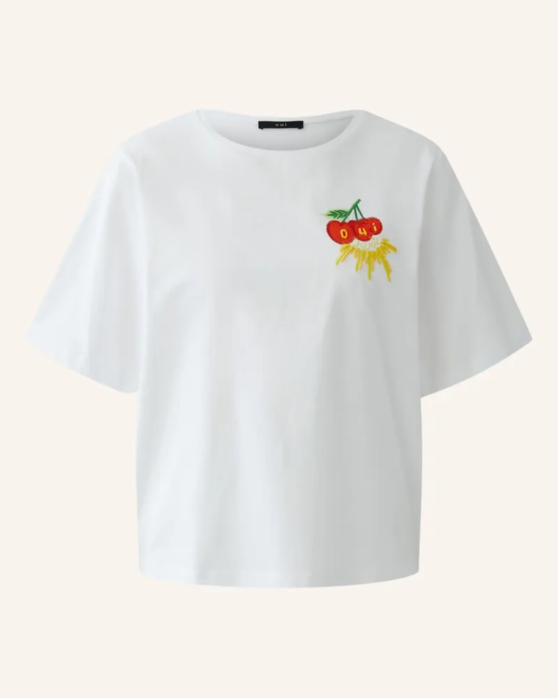 Oui  T-Shirt weiss Weiss