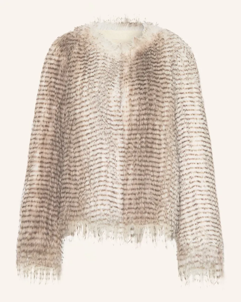 Sofie Schnoor Kunstfell-Jacke Fullasw grau Ecru