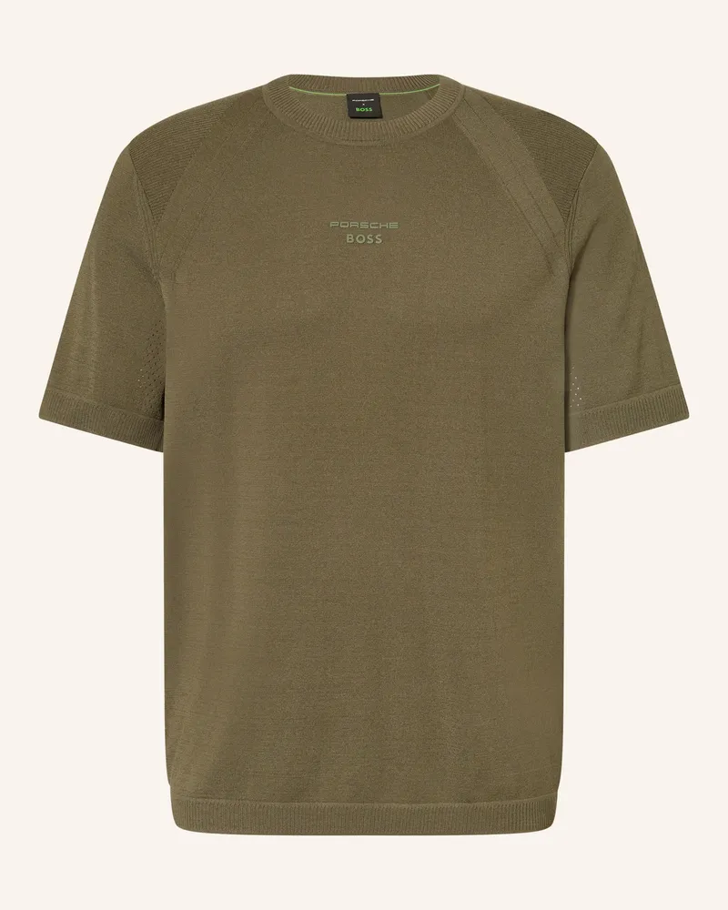 HUGO BOSS Strickshirt spirit70 gruen Oliv