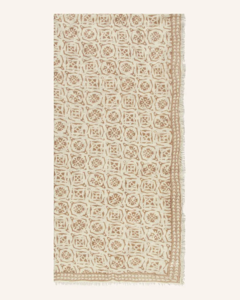 Puschoen Cashmere-Schal KALEIDOSKOP Creme