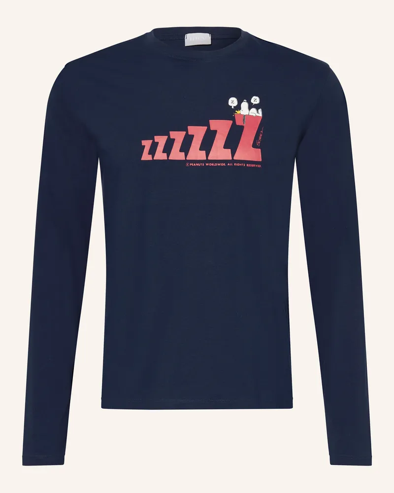 Mey Schlafshirt Serie mey x PEANUTS Blau