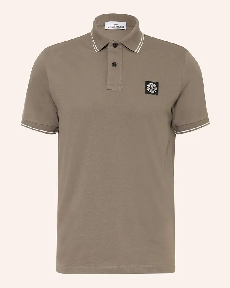 Stone Island Piqué-Poloshirt Braun