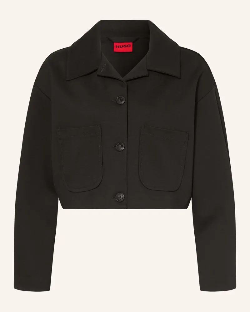 HUGO BOSS Jerseyjacke Doellen schwarz Schwarz