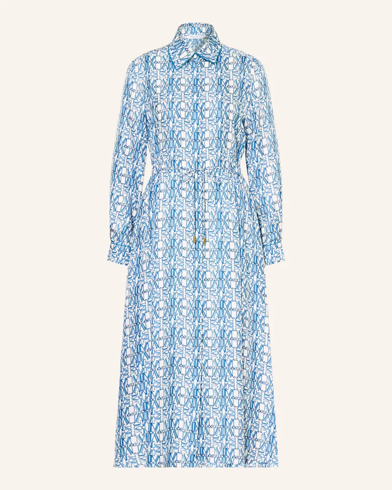 Max Mara Hemdblusenkleid Faraone Aus Seide blau Blau